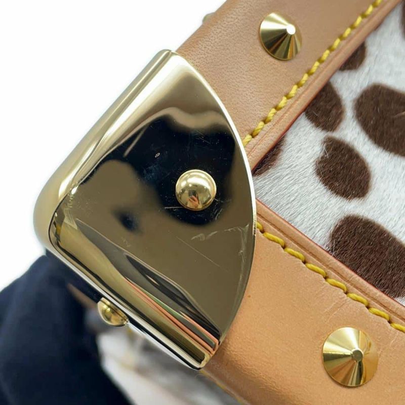 ルイヴィトン ハンドバッグ モノグラム・マルチカラー ハラコ サック・ダルメシアン M92825 ヴィトン ブラック 黒