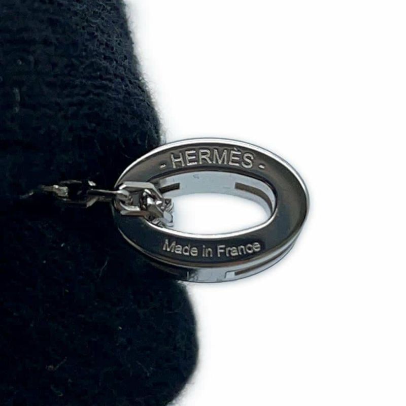 エルメス ネックレス ミニ・ポップアッシュ ブラック/シルバー金具 HERMES アクセサリー 黒