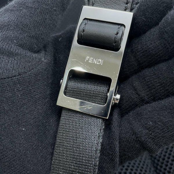 フェンディ リュック カーリトカールラガーフェルド レザー ラインストーン7VZ012 FENDI バックパック 黒