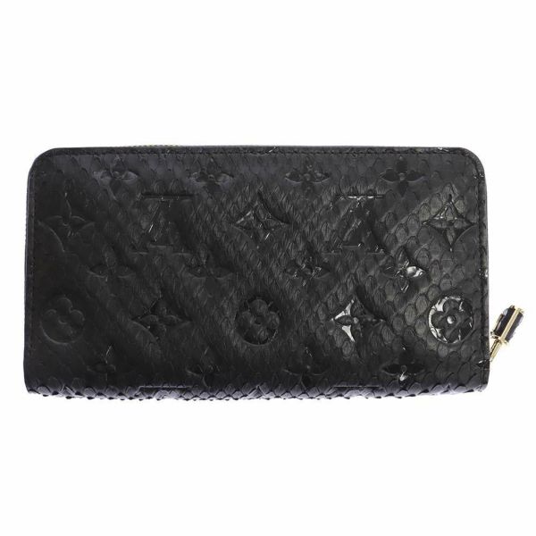 ルイヴィトン 長財布 パイソン ジッピーウォレット N80686 LOUIS VUITTON 黒