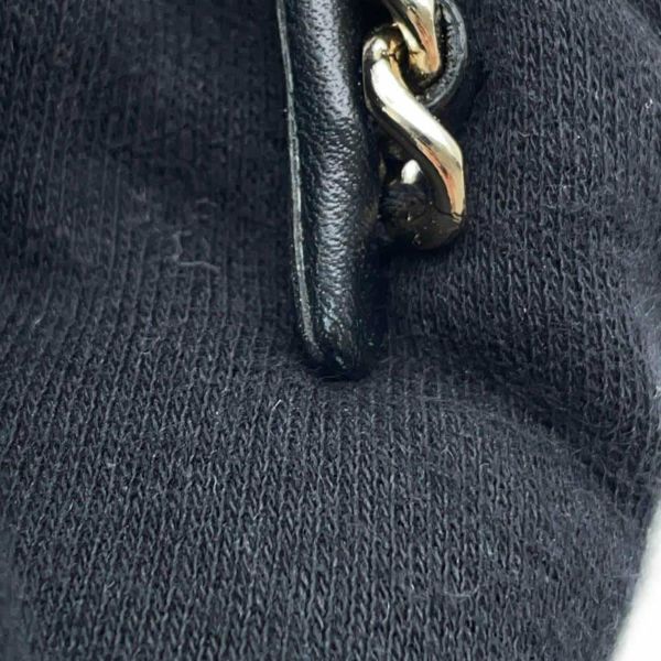 シャネル カチューシャ ココマーク チェーン ターンロック レザー B22V AB6143 CHANEL ヘアアクセサリー 黒