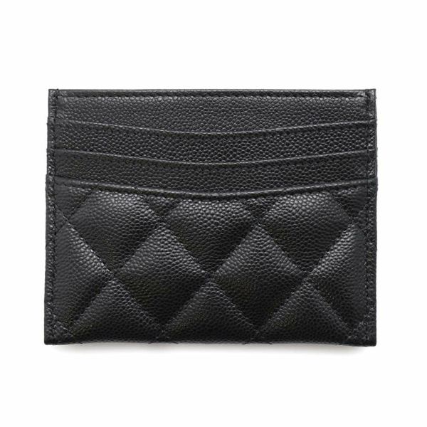 シャネル カードケース クラシック マトラッセ ココマーク キャビアスキン AP4472 CHANEL パスケース 名刺入れ 黒