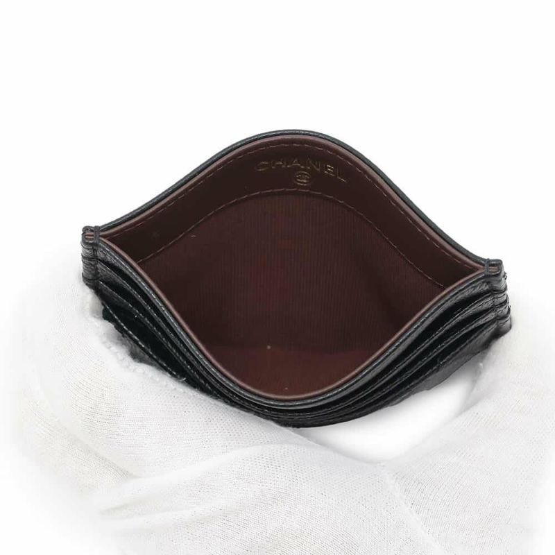 シャネル カードケース クラシック マトラッセ ココマーク キャビアスキン AP4472 CHANEL パスケース 名刺入れ 黒