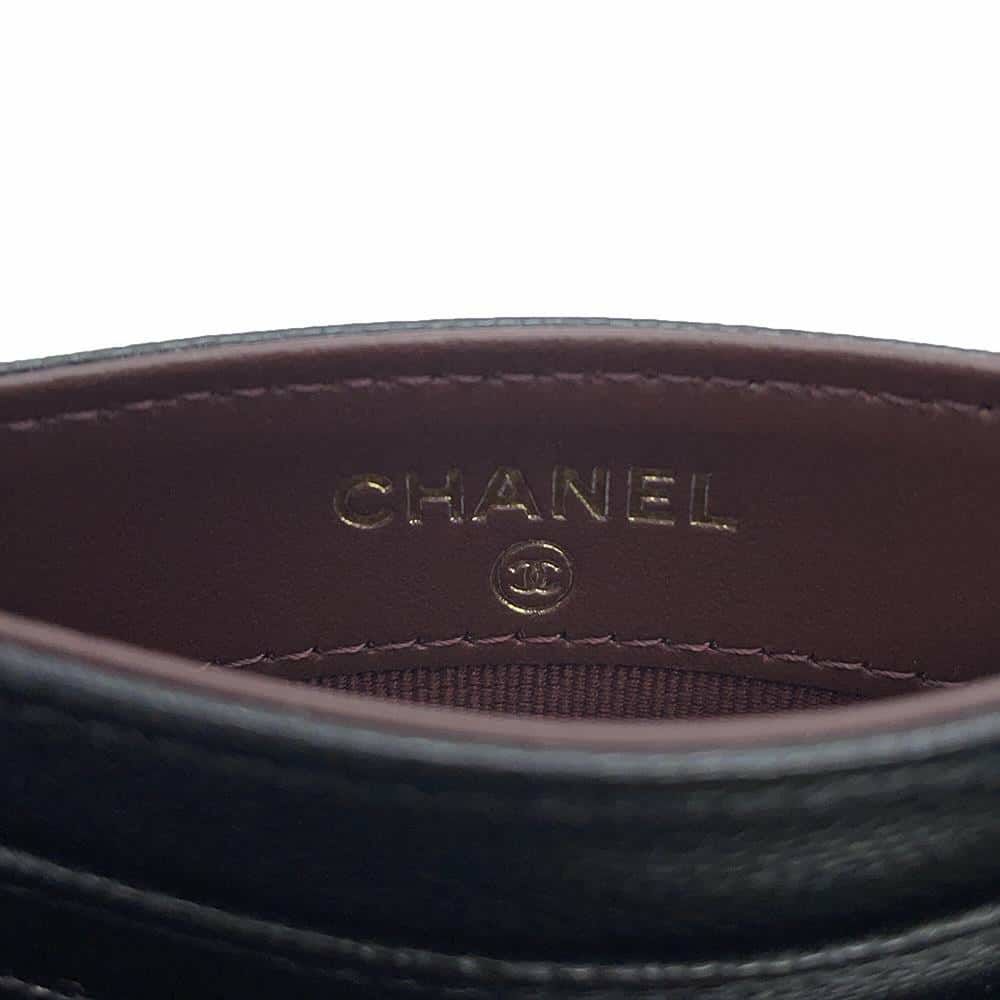 シャネル カードケース クラシック マトラッセ ココマーク キャビアスキン AP4472 CHANEL パスケース 名刺入れ 黒
