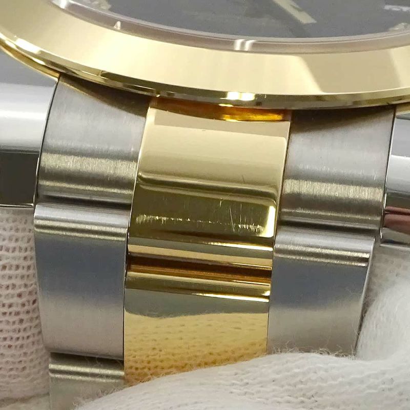 ロレックス デイトジャスト 41 SS/K18YG 126303G ROLEX 腕時計 黒文字盤 10Pダイヤ