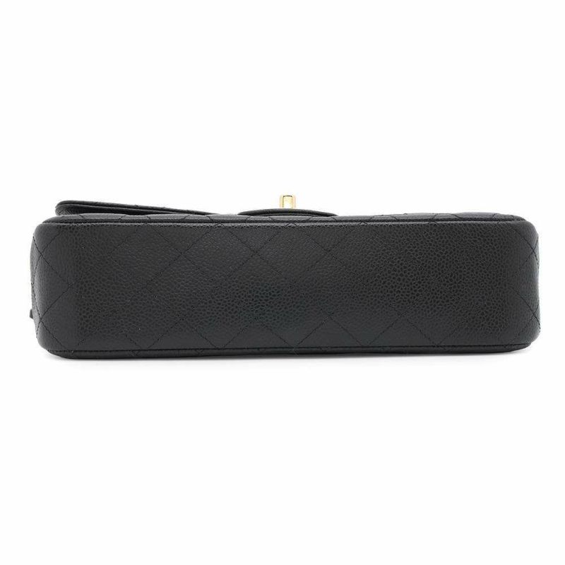 シャネル チェーンショルダーバッグ マトラッセ25 ココマーク キャビアスキン ダブルチェーン A01112 CHANEL 黒