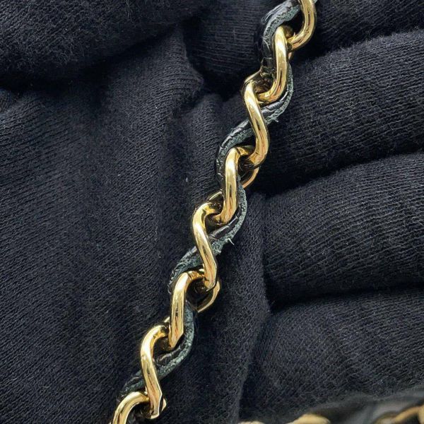 シャネル チェーンショルダーバッグ マトラッセ25 ココマーク キャビアスキン ダブルチェーン A01112 CHANEL 黒