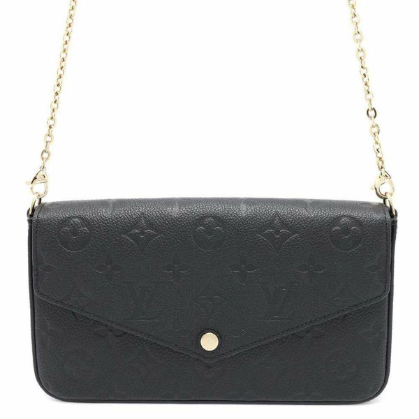 ルイヴィトン チェーンウォレット モノグラム・アンプラント ポシェット・フェリシー M64064 ブラック 黒