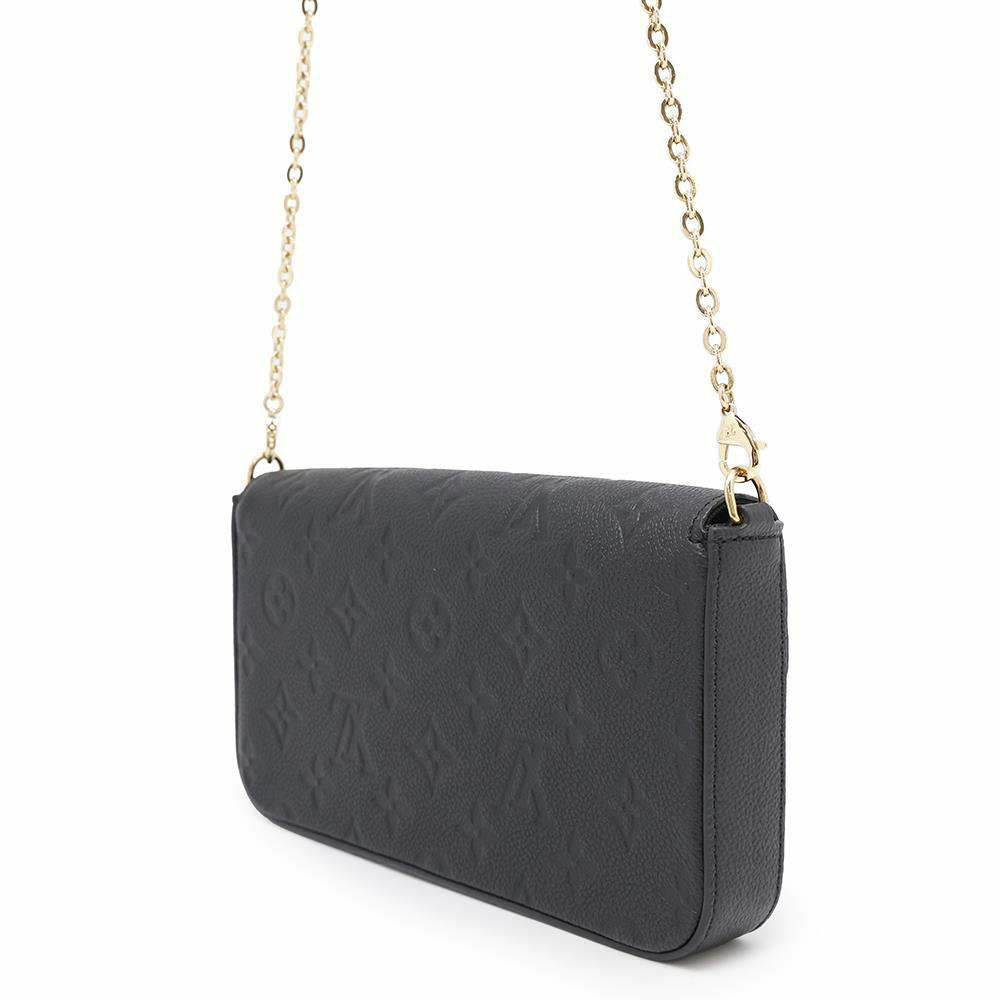 ルイヴィトン チェーンウォレット モノグラム・アンプラント ポシェット・フェリシー M64064 ブラック 黒