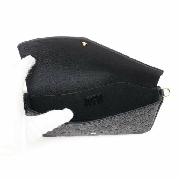 ルイヴィトン チェーンウォレット モノグラム・アンプラント ポシェット・フェリシー M64064 ブラック 黒