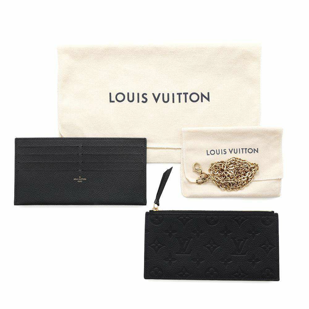 ルイヴィトン チェーンウォレット モノグラム・アンプラント ポシェット・フェリシー M64064 ブラック 黒