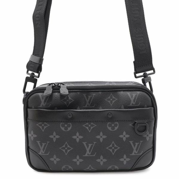 ルイヴィトン ショルダーバッグ モノグラム・エクリプス アルファ・メッセンジャー M46955 ヴィトン ブラック 黒