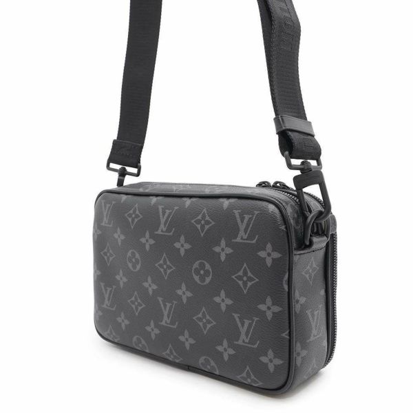 ルイヴィトン ショルダーバッグ モノグラム・エクリプス アルファ・メッセンジャー M46955 ヴィトン ブラック 黒