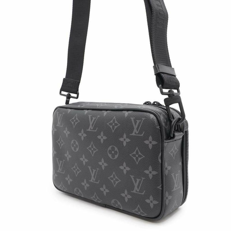 ルイヴィトン ショルダーバッグ モノグラム・エクリプス アルファ・メッセンジャー M46955 ヴィトン ブラック 黒