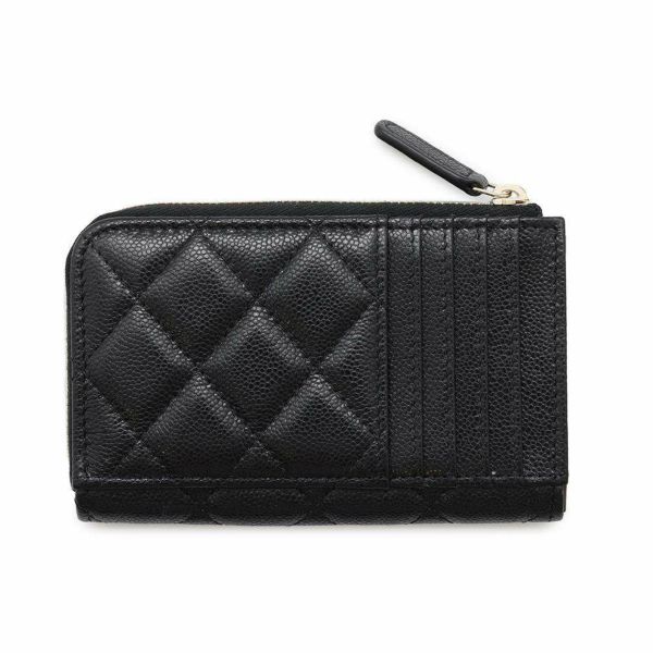 シャネル コインケース マトラッセ ココマーク キャビアスキン AP3179 CHANEL フラグメント カードケース 黒