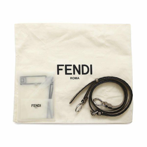 フェンディ ハンドバッグ ミニ ピーカブー セレリア レザー パイソン 8BN244 FENDI バッグ 2WAYショルダーバッグ