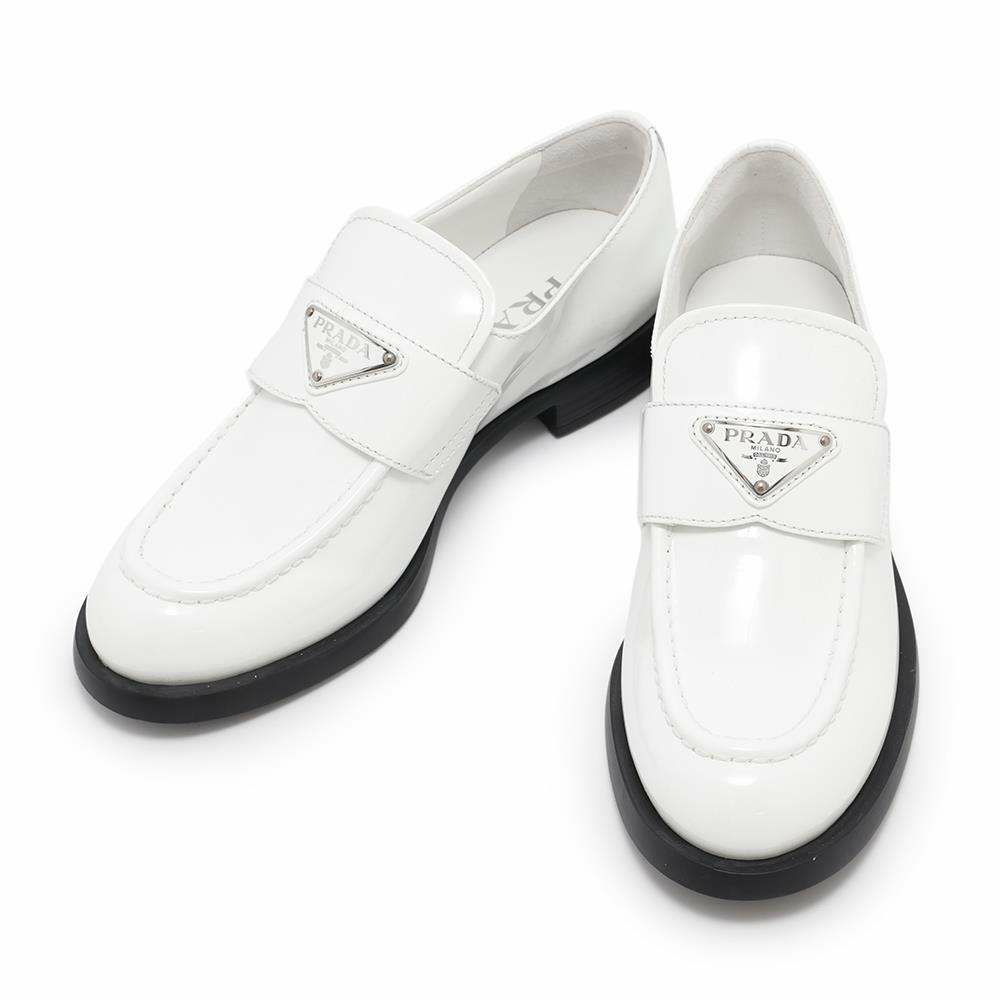 プラダ ローファー パテント レディースサイズ36 1D329N PRADA 靴 白 