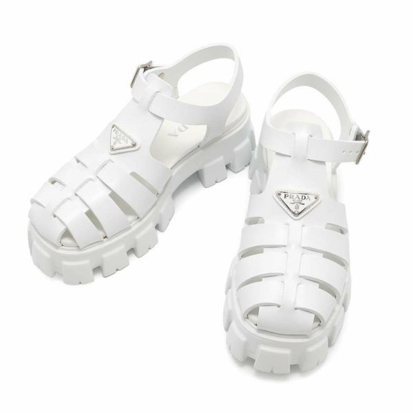 プラダ サンダル モノリス ラバー メンズサイズ6 2X3083 PRADA 靴 白