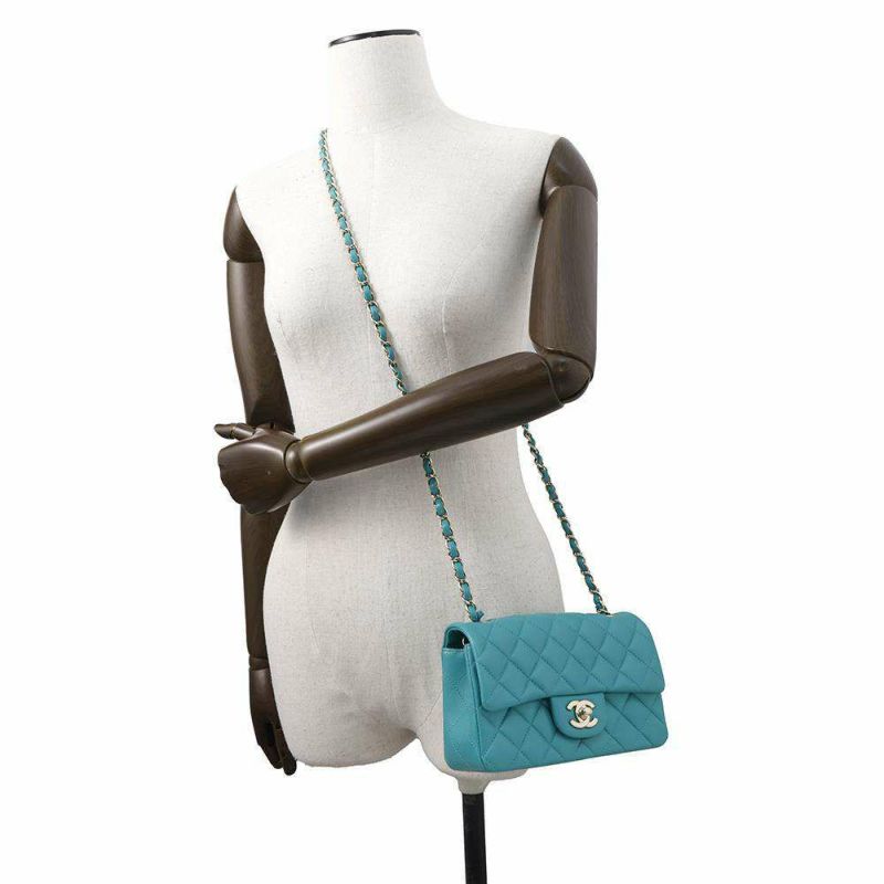 シャネル チェーンショルダーバッグ ココマーク マトラッセ 20 ラムスキン A69900 CHANEL ミニ フラップ