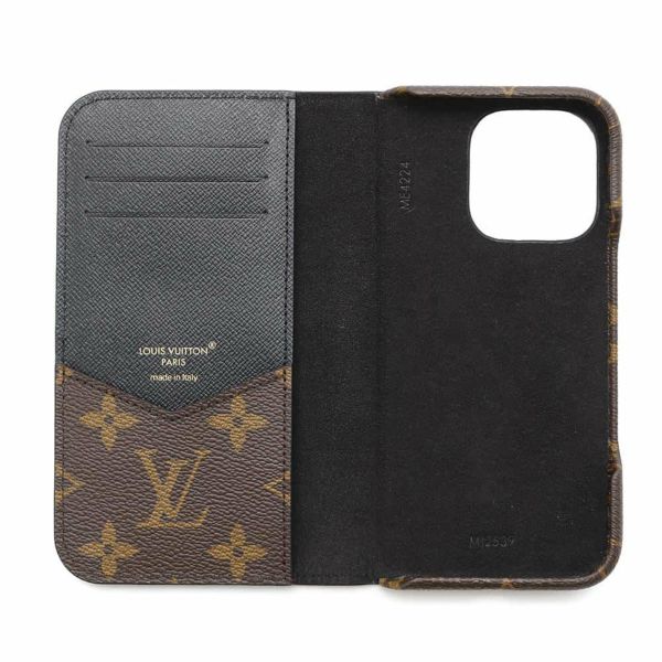 ルイヴィトン iPhoneケース モノグラム IPHONE 16 PRO・フォリオ M12539 LOUIS VUITTON ブラック 黒