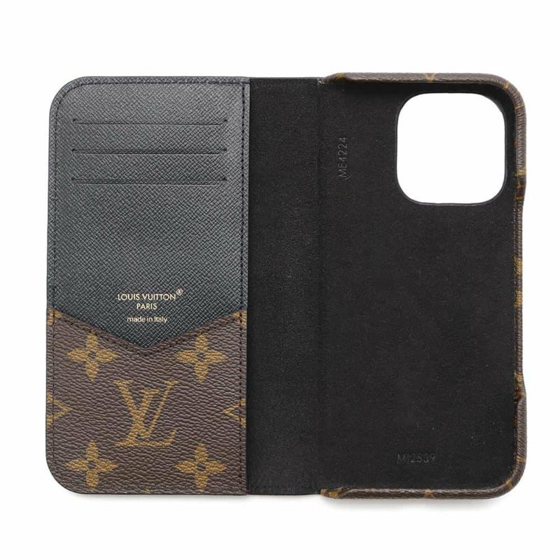 ルイヴィトン iPhoneケース モノグラム IPHONE 16 PRO・フォリオ M12539 LOUIS VUITTON ブラック 黒
