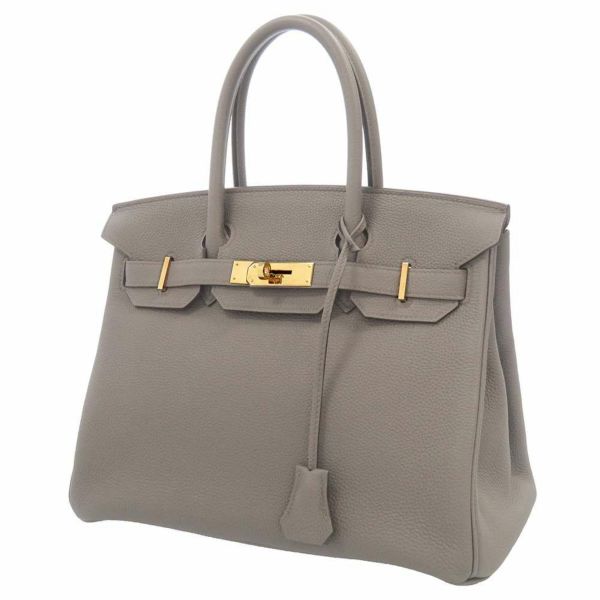 エルメス バーキン30 エタン/ピンクゴールド金具 トゴ D刻印 HERMES Birkin ハンドバッグ