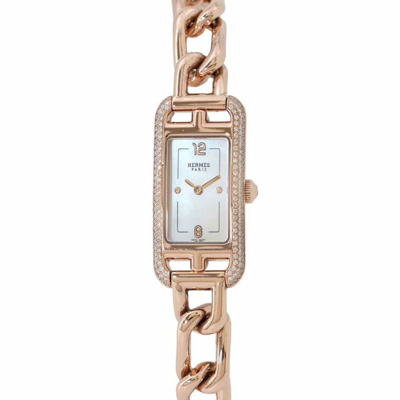 エルメス ナンタケット ダイヤ NA2.171 HERMES 腕時計 レディース ホワイトシェル文字盤 クォーツ