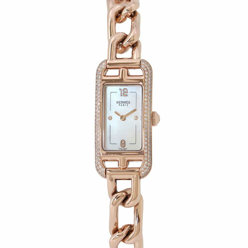 エルメス ナンタケット ダイヤ NA2.171 HERMES 腕時計 レディース ホワイトシェル文字盤 クォーツ