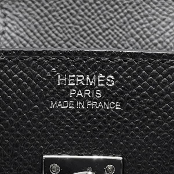 エルメス バーキン25 セリエ ブラック/シルバー金具 エプソン U刻印 HERMES Birkin ハンドバッグ 黒