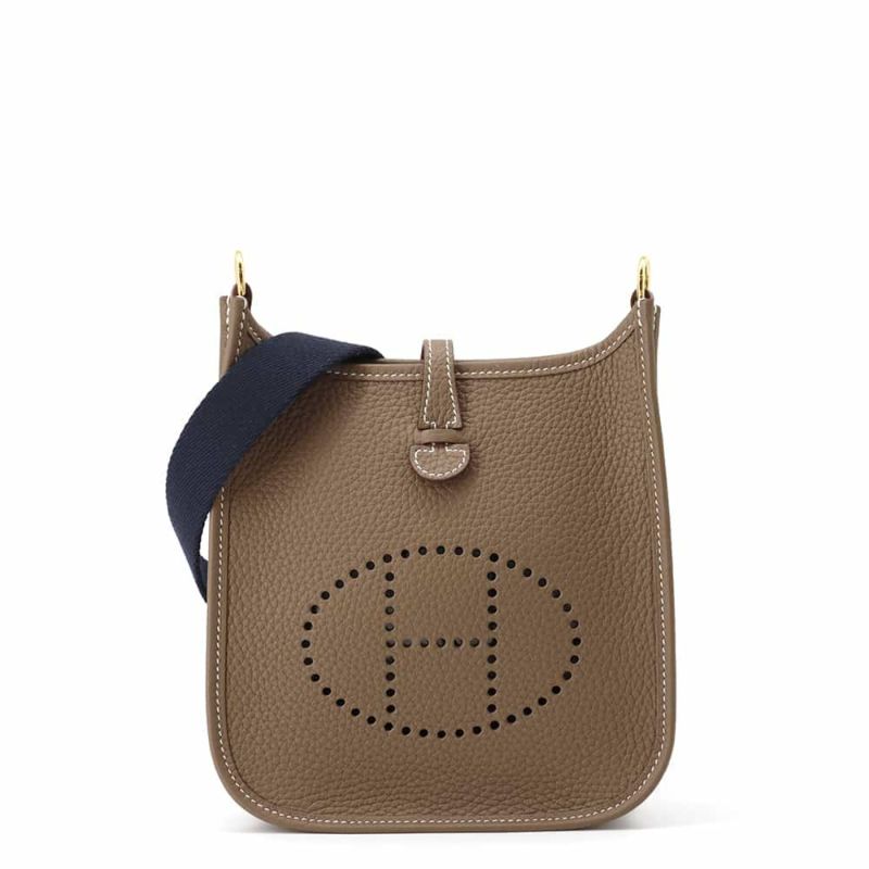 エルメス エブリンTPM アマゾン エトゥープ/ブルーインディゴ/ゴールド金具 トリヨンクレマンス K刻印