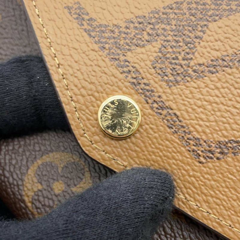 ルイヴィトン 長財布 モノグラム・ジャイアント ポルトフォイユ・サラ M80726 ブラック 黒 イニシャル入り