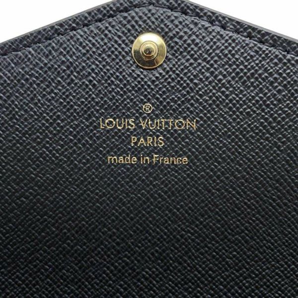 ルイヴィトン 長財布 モノグラム・ジャイアント ポルトフォイユ・サラ M80726 ブラック 黒 イニシャル入り