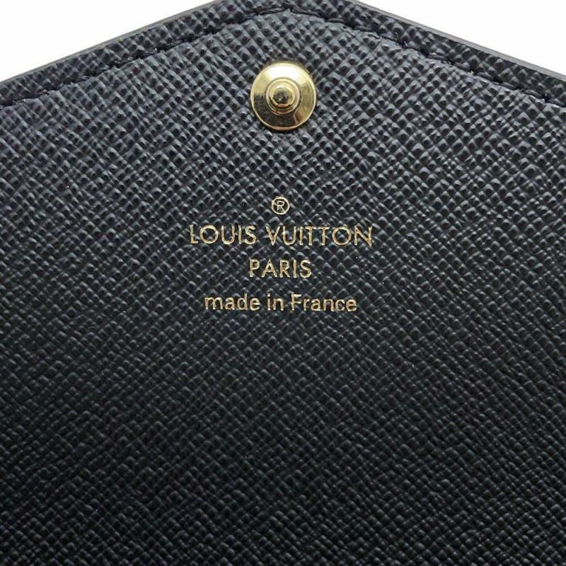 ルイヴィトン 長財布 モノグラム・ジャイアント ポルトフォイユ・サラ M80726 ブラック 黒 イニシャル入り