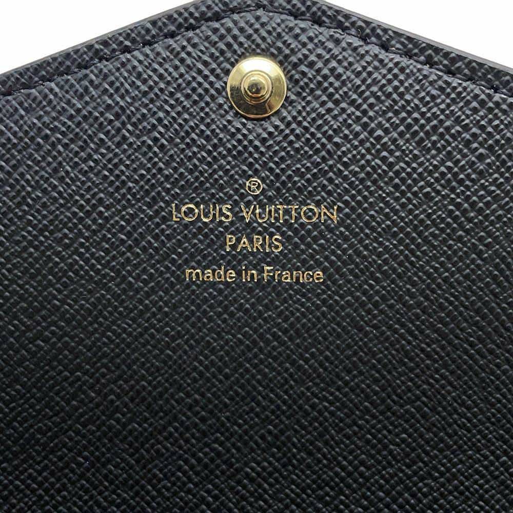 ルイヴィトン 長財布 モノグラム・ジャイアント ポルトフォイユ・サラ M80726 ブラック 黒 イニシャル入り