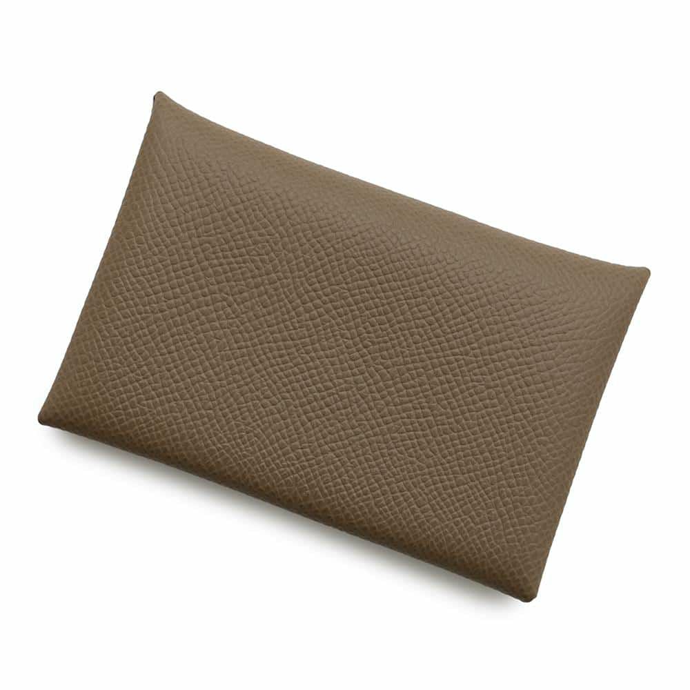 エルメス カードケース カルヴィ エトゥープ エプソン B刻印 HERMES 