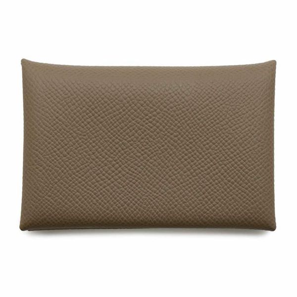 エルメス カードケース カルヴィ エトゥープ エプソン B刻印 HERMES 名刺入れ