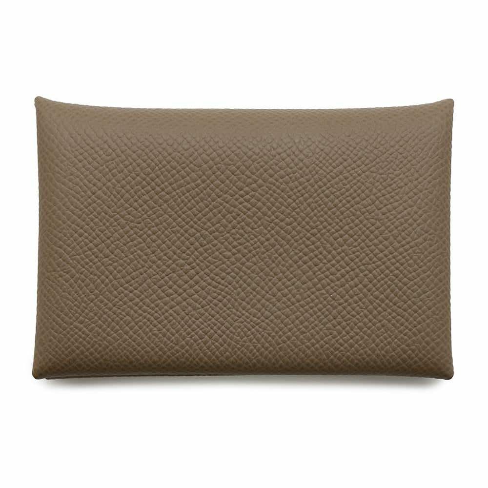 エルメス カードケース カルヴィ エトゥープ エプソン B刻印 HERMES 名刺入れ