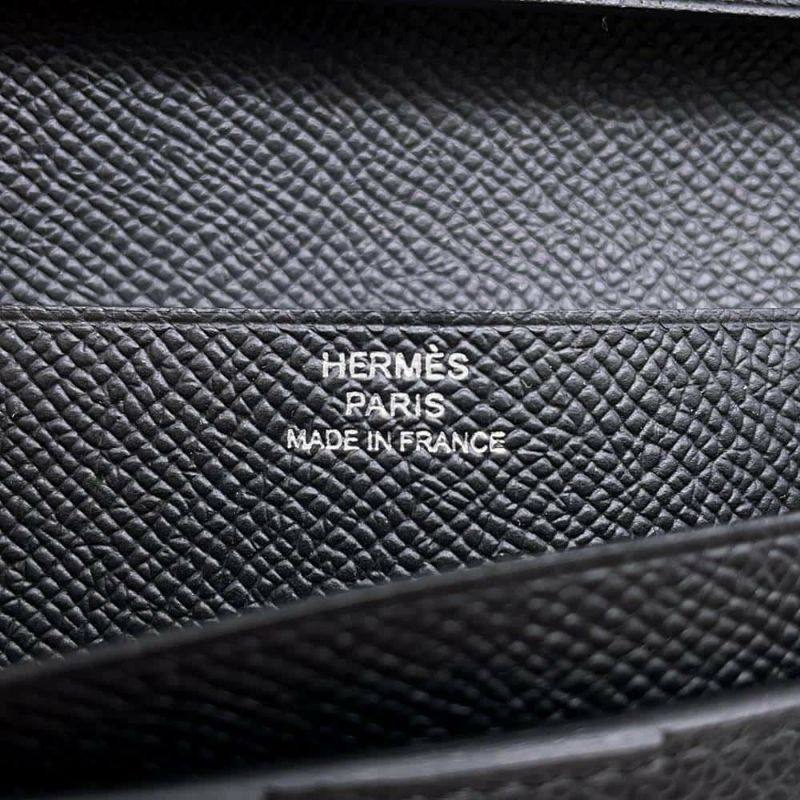 エルメス 長財布 ベアンスフレ ブラック/モノクローム金具 エプソン W刻印 HERMES 財布 黒