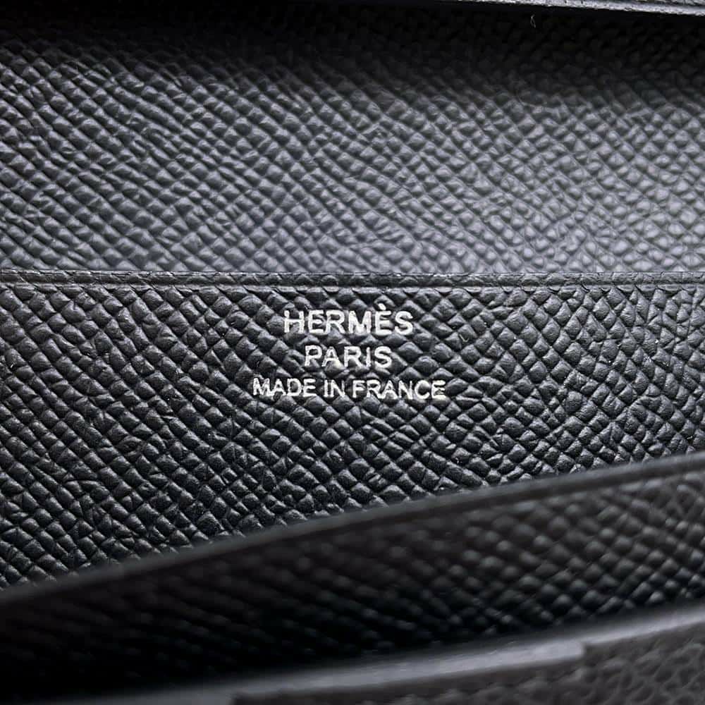 エルメス 長財布 ベアンスフレ ブラック/モノクローム金具 エプソン W刻印 HERMES 財布 黒