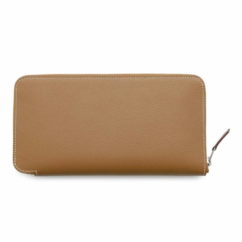 エルメス 長財布 アザップロング シルクイン ゴールド/シルバー金具 エバーカラー B刻印 HERMES 財布
