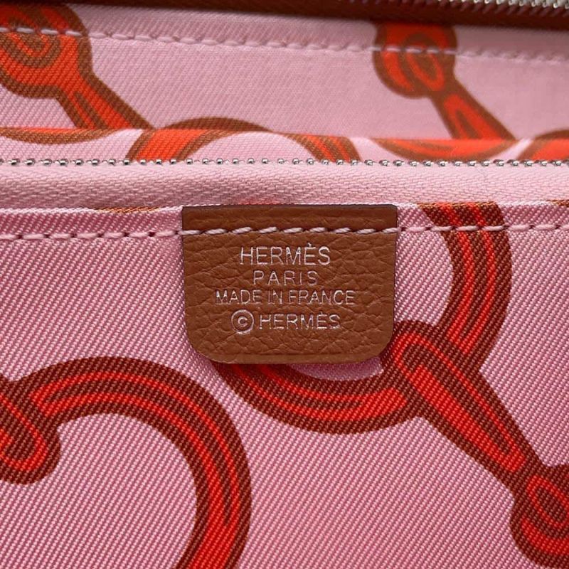 エルメス 長財布 アザップロング シルクイン ゴールド/シルバー金具 エバーカラー B刻印 HERMES 財布