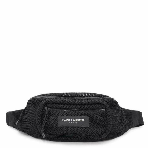 サンローランパリ ボディバッグ ロゴ クロスボディバッグ ナイロン 671640 SAINT LAURENT PARIS 黒