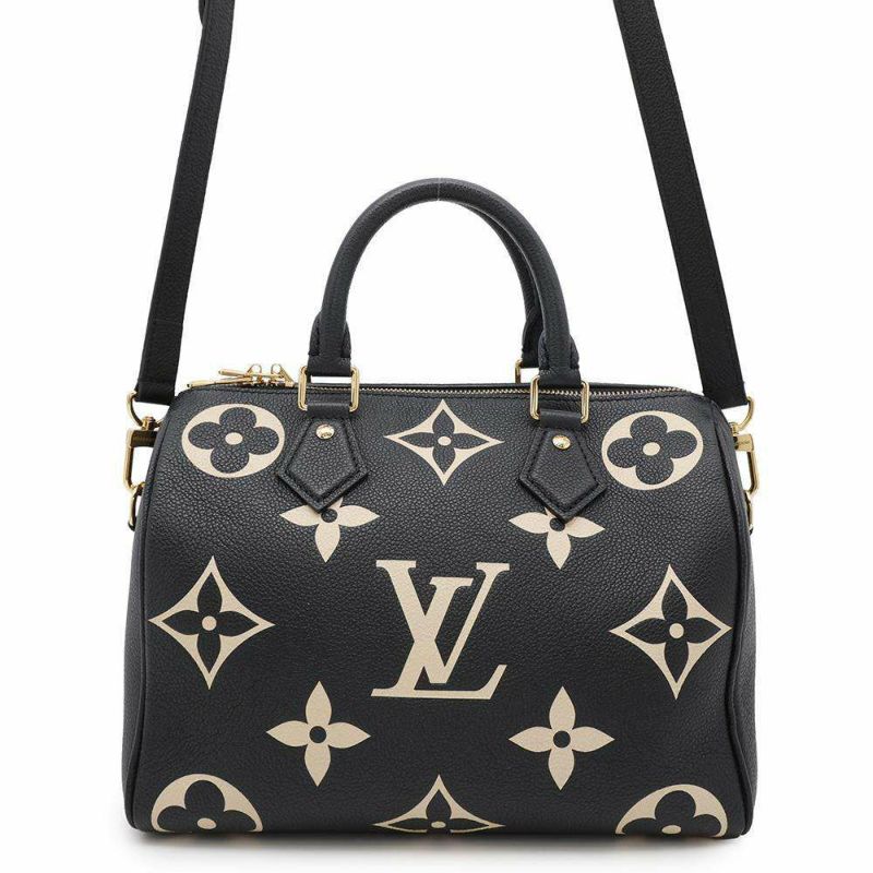 ルイヴィトン ハンドバッグ バイカラーモノグラム・アンプラント スピーディ・バンドリエール25 M58947 2way 黒 ブラック