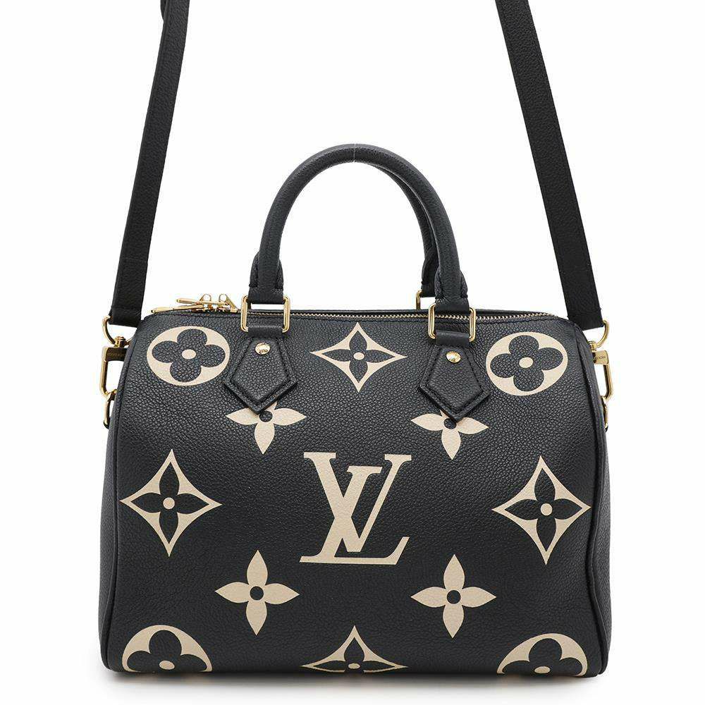 ルイヴィトン ハンドバッグ バイカラーモノグラム・アンプラント スピーディ・バンドリエール25 M58947 2way 黒 ブラック