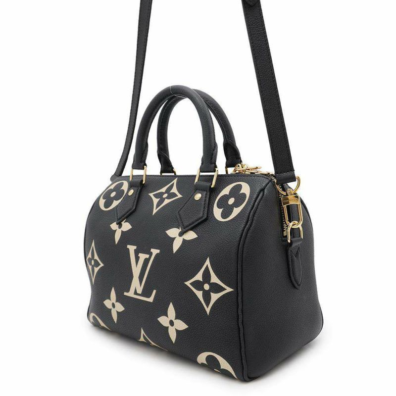 ルイヴィトン ハンドバッグ バイカラーモノグラム・アンプラント スピーディ・バンドリエール25 M58947 2way 黒 ブラック