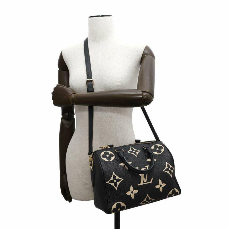 ルイヴィトン ハンドバッグ バイカラーモノグラム・アンプラント スピーディ・バンドリエール25 M58947 2way 黒 ブラック