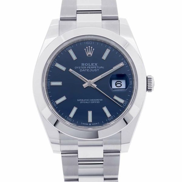 ロレックス デイトジャスト41 ランダムシリアル ルーレット 126300 ROLEX 腕時計 ブルー文字盤