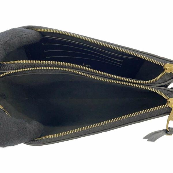 ルイヴィトン チェーンショルダーバッグ モノグラム・アンプラント ポシェット・ドゥーブル ジップ M68568 LOUIS VUITTON 黒