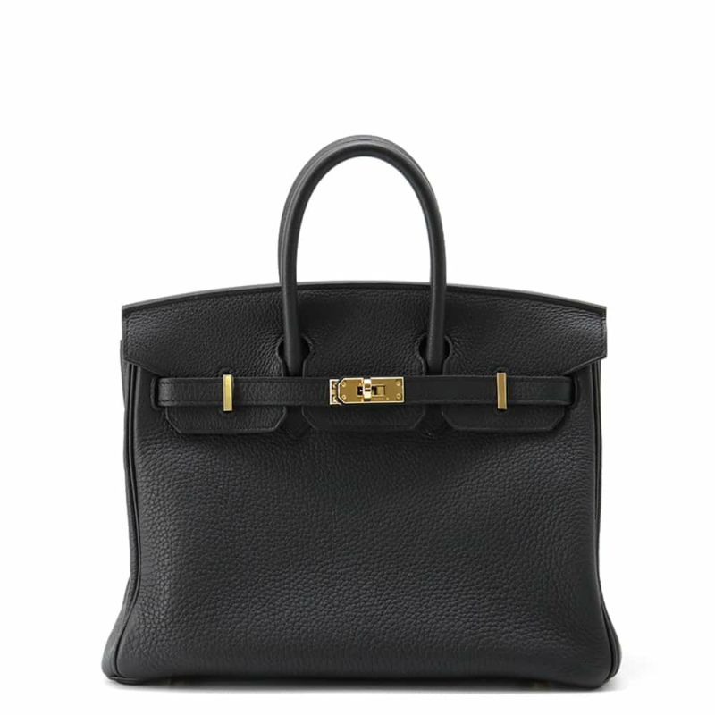 エルメス バーキン25 ブラック/ゴールド金具 トゴ U刻印 HERMES Birkin ハンドバッグ 黒