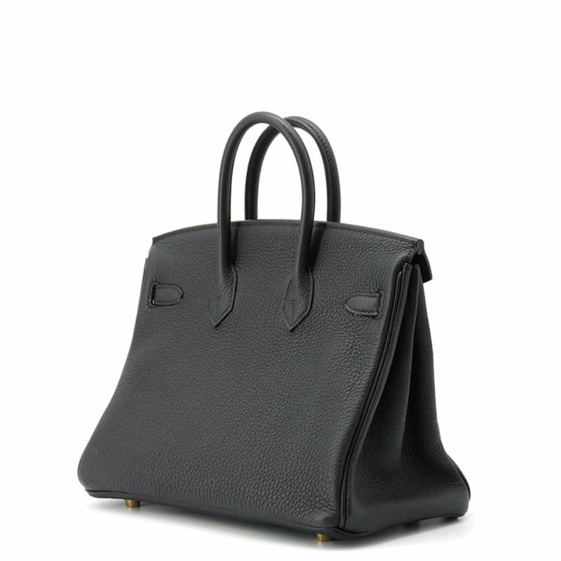 エルメス バーキン25 ブラック/ゴールド金具 トゴ U刻印 HERMES Birkin ハンドバッグ 黒